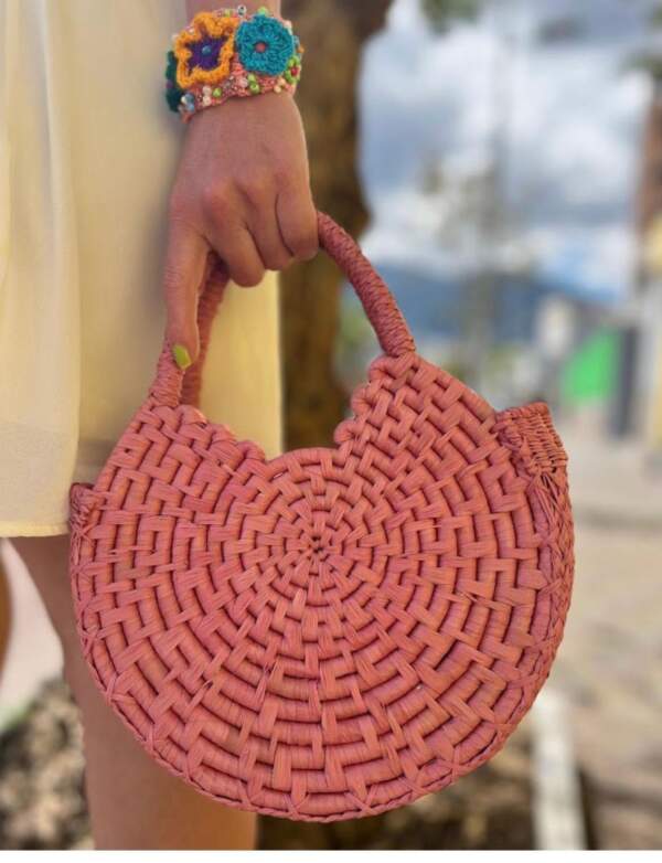 Mini handwoven tote bag